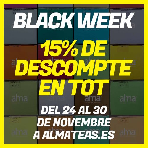 Black Week a Alma — 15% de descompte!