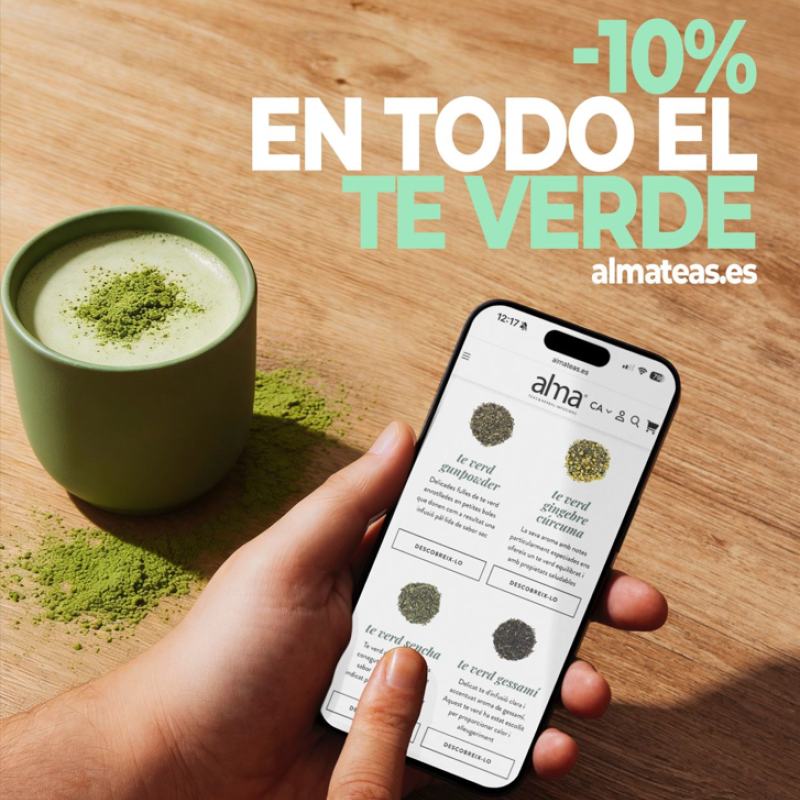 Descobreix els beneficis del te verd i aprofita el 10 % de descompte aquest febrer