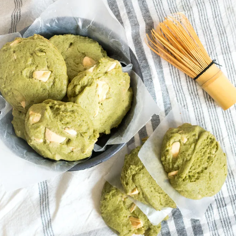 Cookies de Matcha y Chocolate Blanco